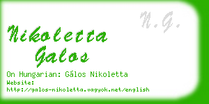 nikoletta galos business card